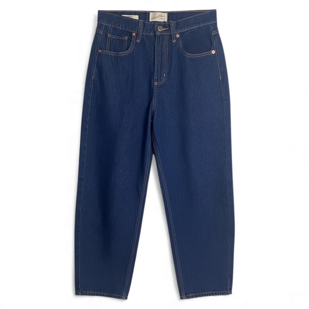 Women's High-Rise Barrel Ankle Jeans - Universal Thread - Rinse Dark Wash - 2